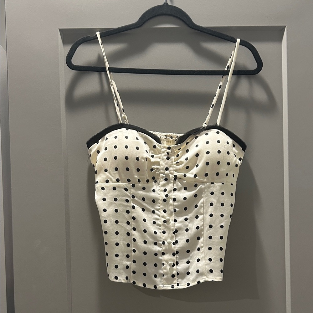 Polka Dot Spaghetti Strap Top